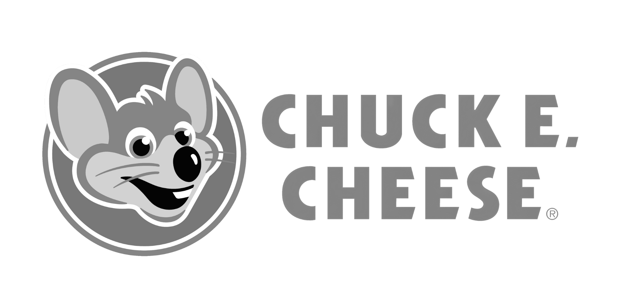 Chuck E Cheese - grey scale