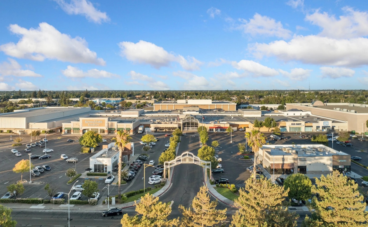 Drone view of Weberstown Mall